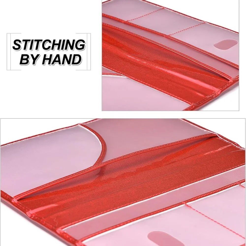 Car Registration and Insurance Card Holder,Glitter Leather Vehicle Glove Box Aut - Picture 6 of 7